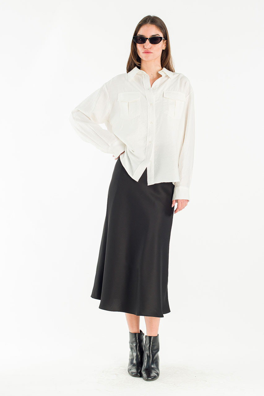 Lenn Twin Picket Blouse, Ivory