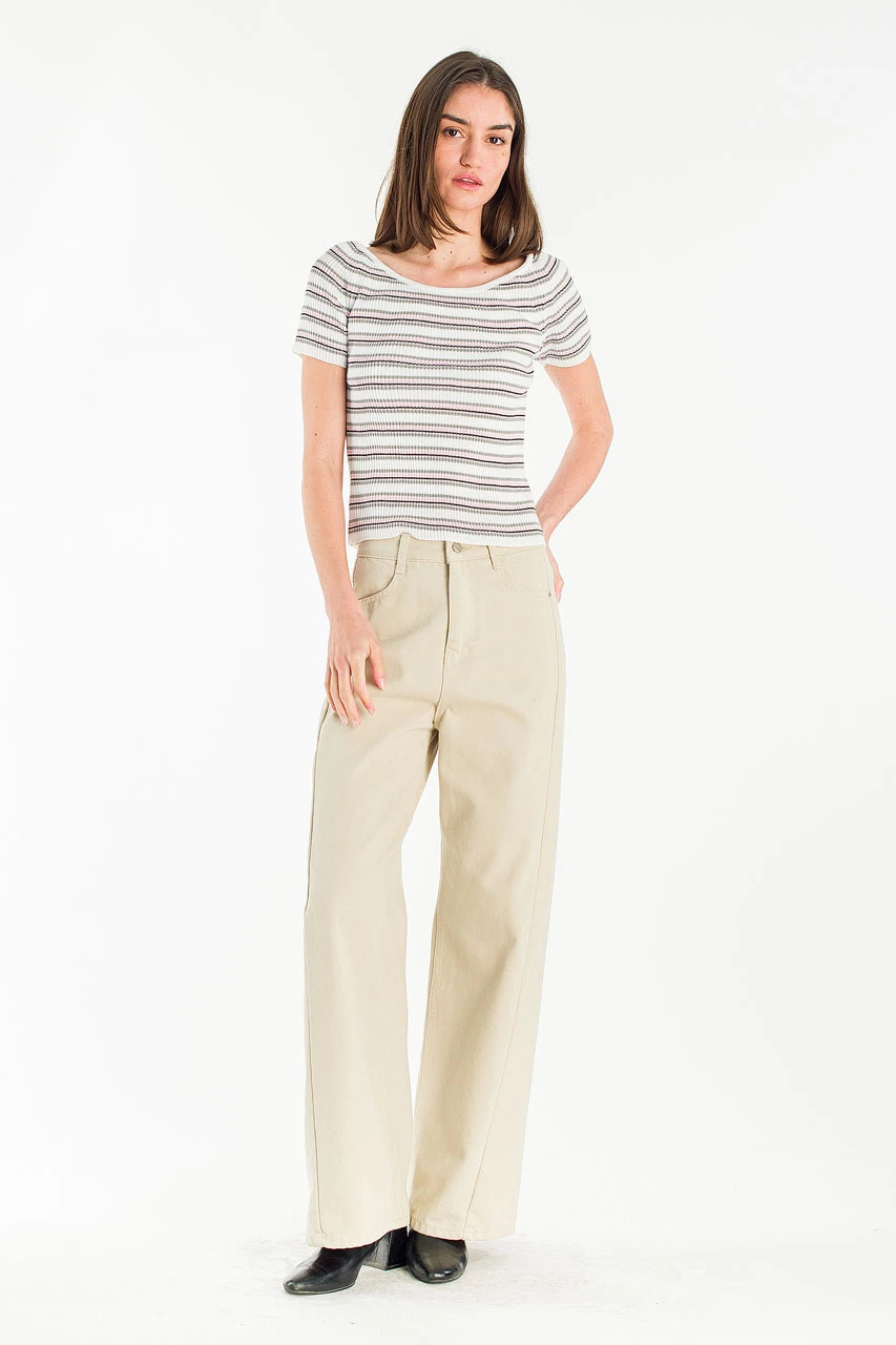 Willow Off Shoulder Tee, Ivory