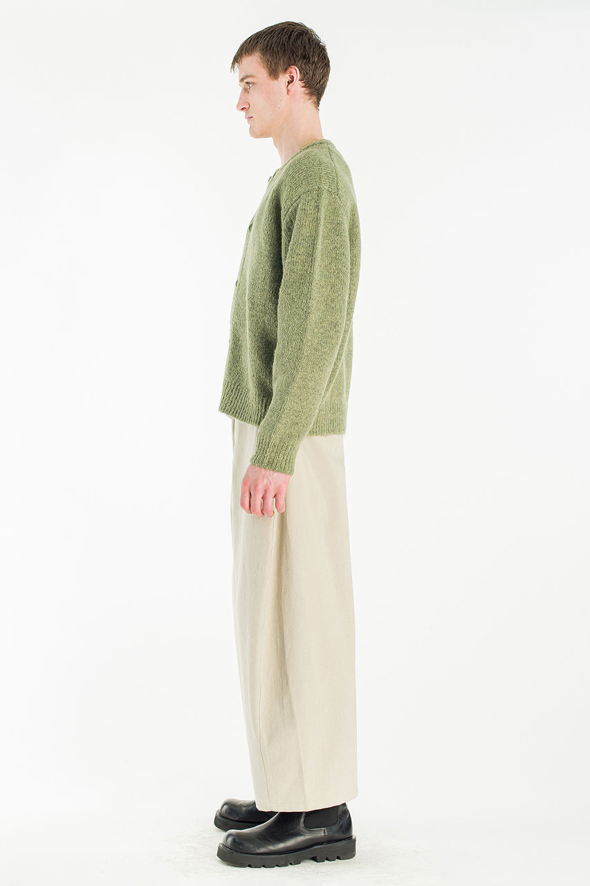 Menswear | Alpaca Knit Cardigan, Green