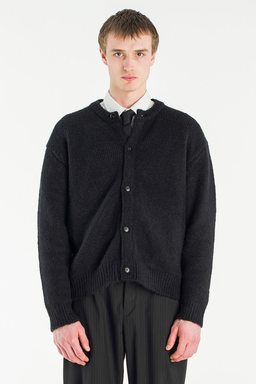 Menswear | Alpaca Knit Cardigan, Black