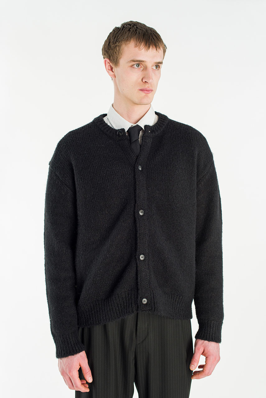 Menswear | Alpaca Knit Cardigan, Black