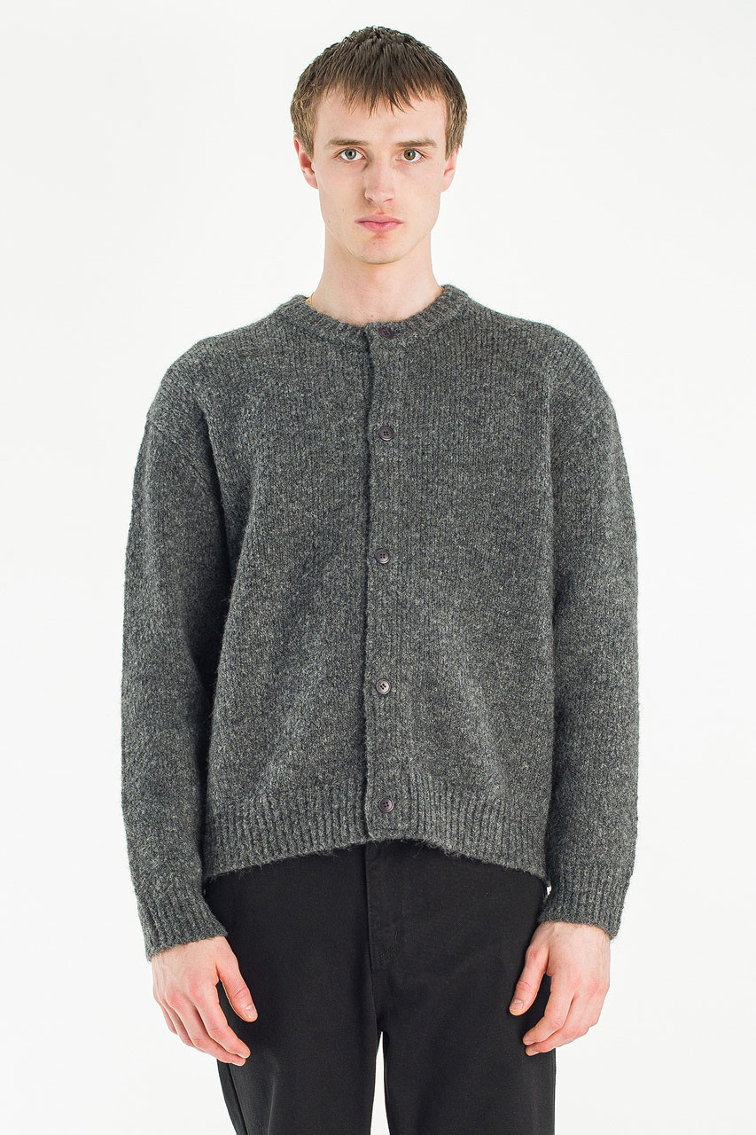 Menswear | Alpaca Knit Cardigan, Grey