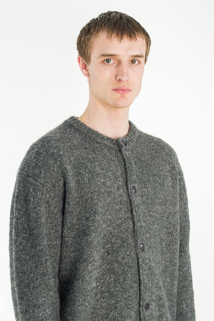 Menswear | Alpaca Knit Cardigan, Grey