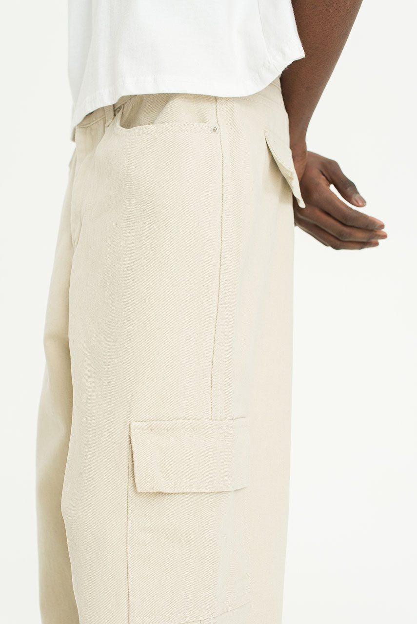 Menswear | Brushed Twill Cargo Pants, Beige