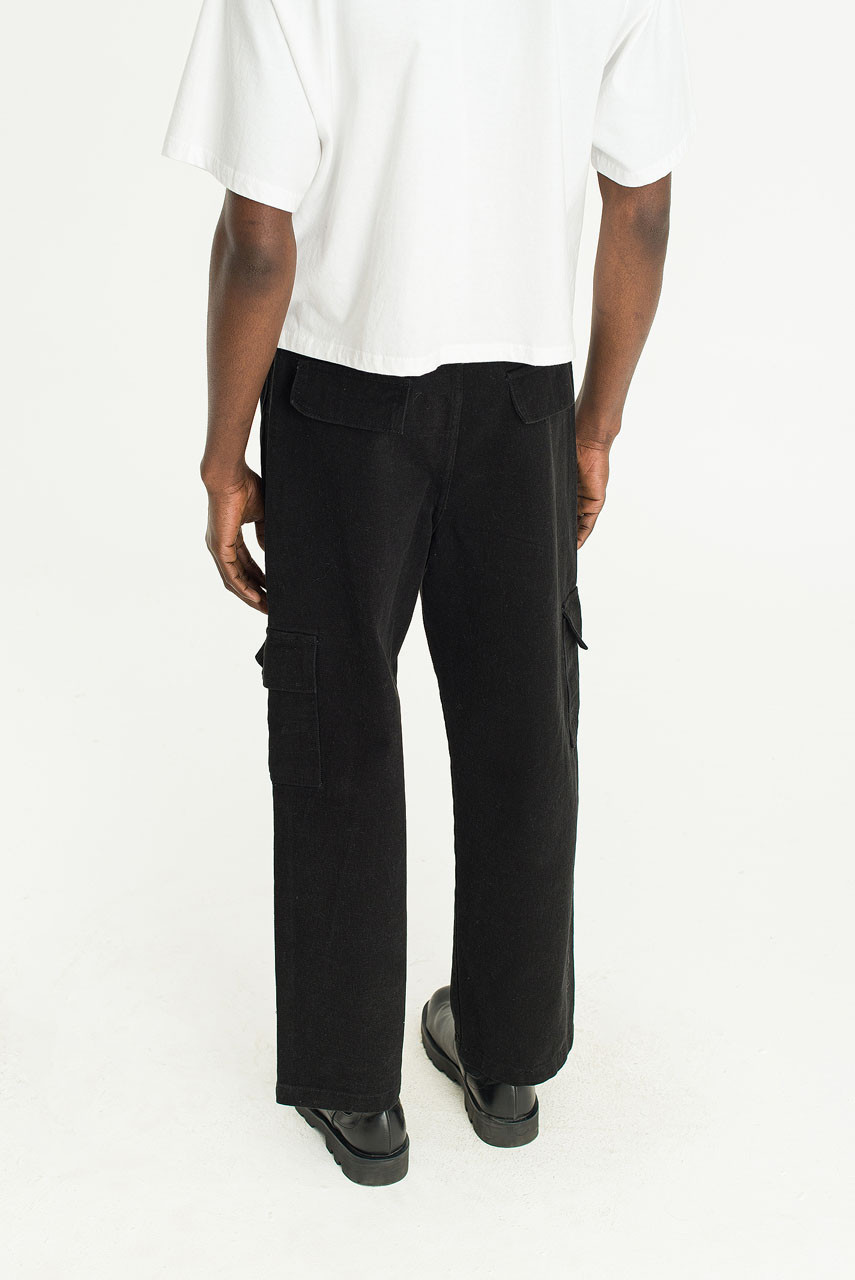 Menswear | Brushed Twill Cargo Pants, Black