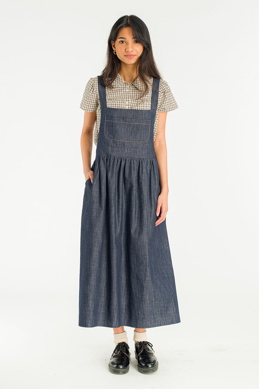 Salt Denim Dungaree, Dark Blue