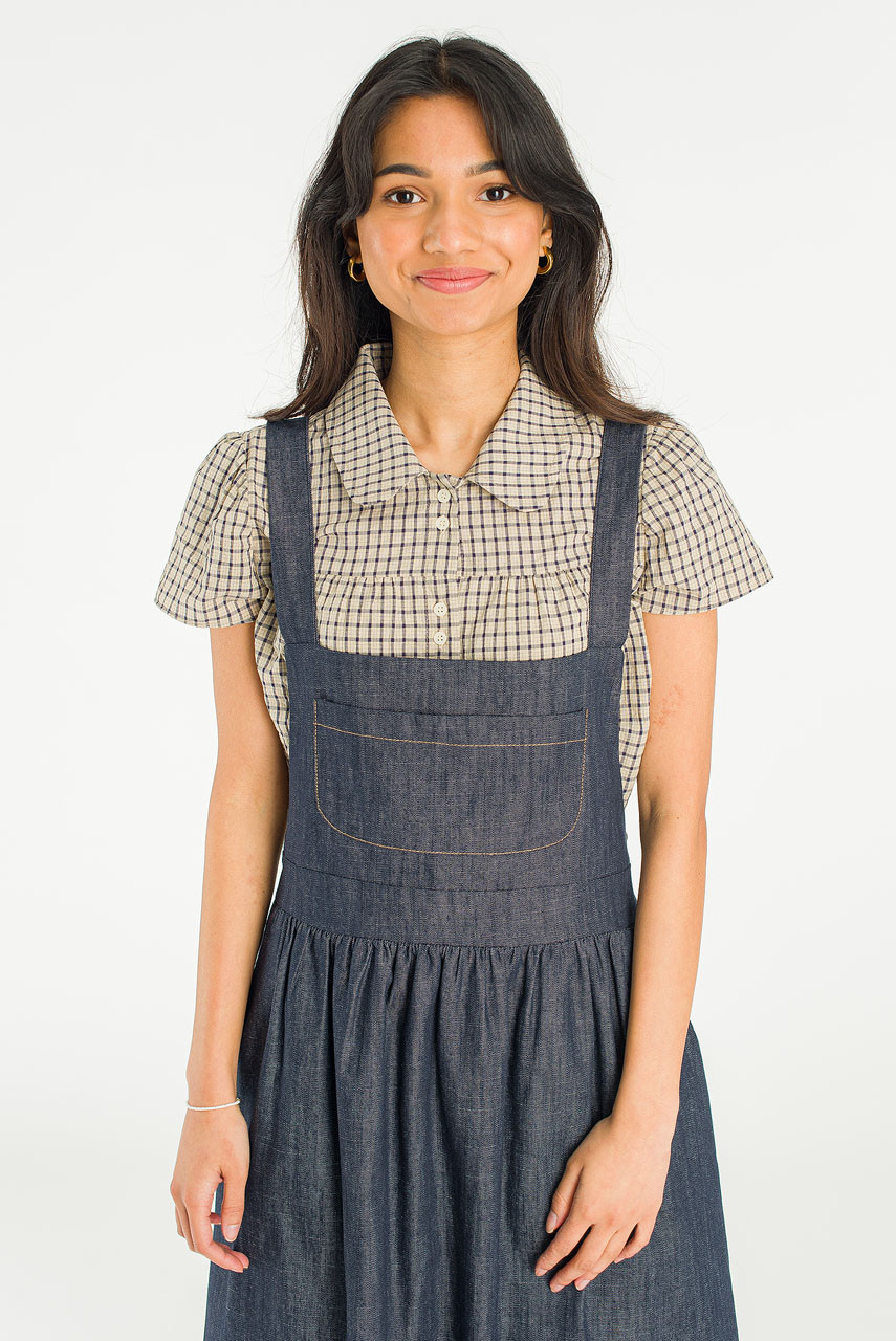 Salt Denim Dungaree, Dark Blue