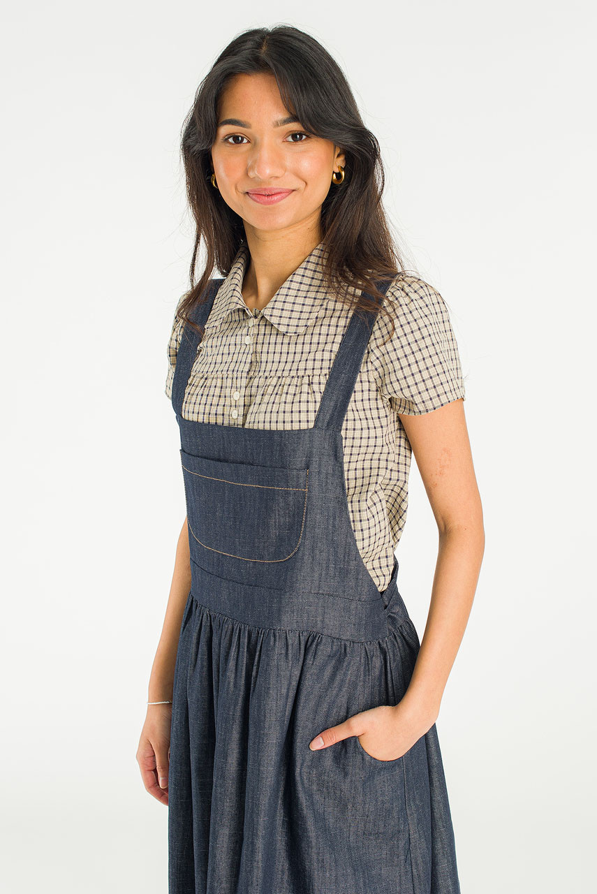 Salt Denim Dungaree, Dark Blue