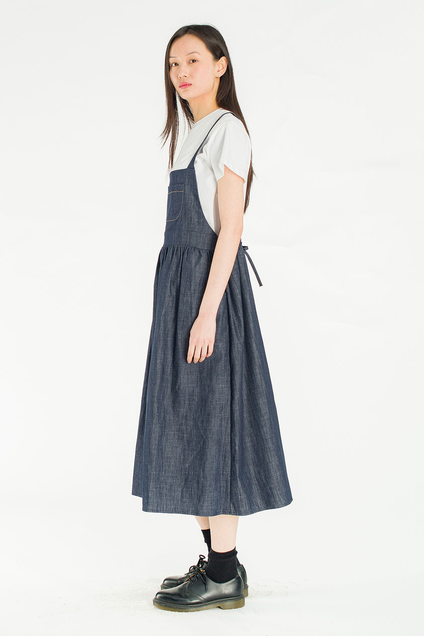 Salt Denim Dungaree, Dark Blue