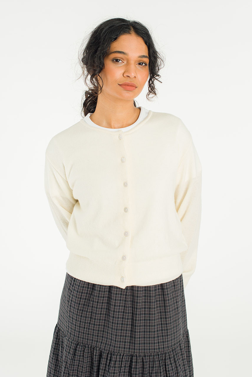 Mare Knit Cardigan, Ivory