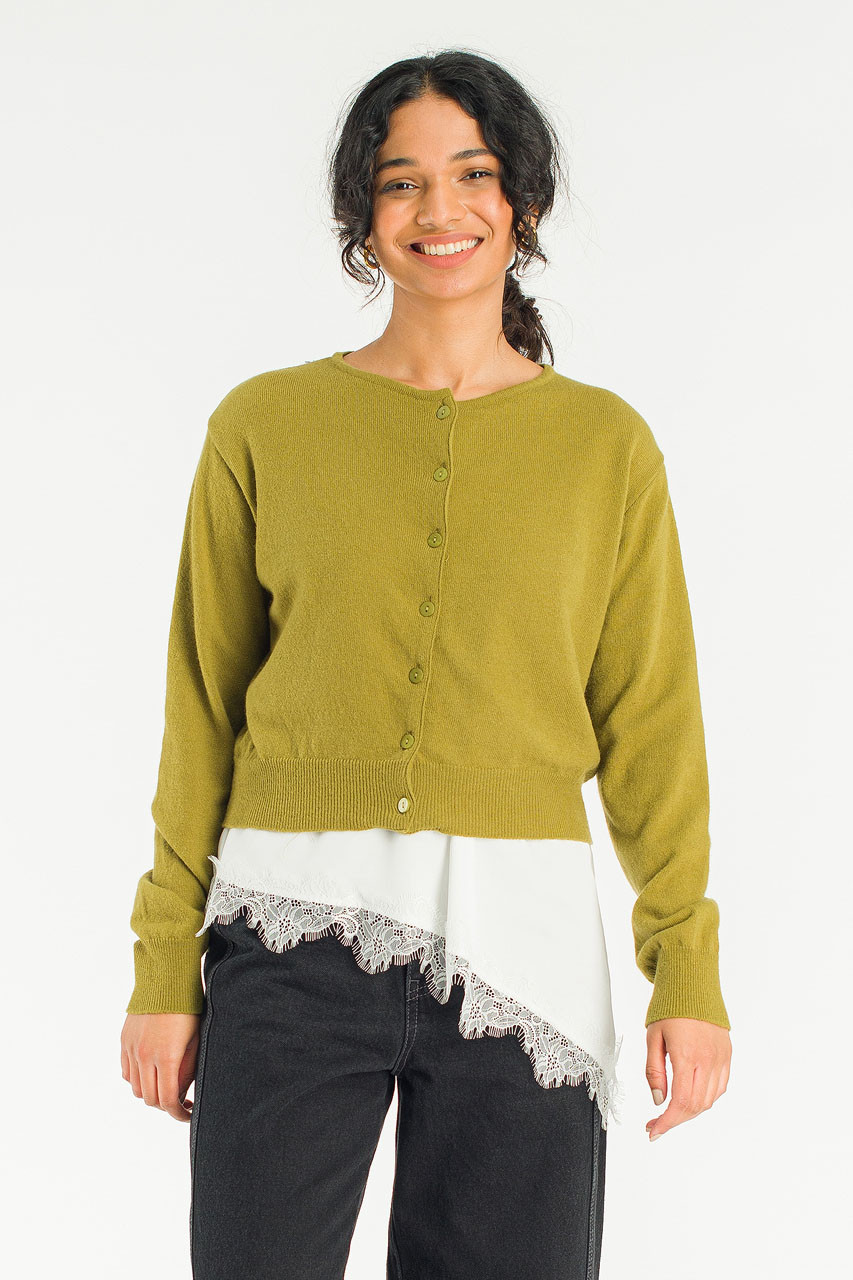 Mare Knit Cardigan, Olive
