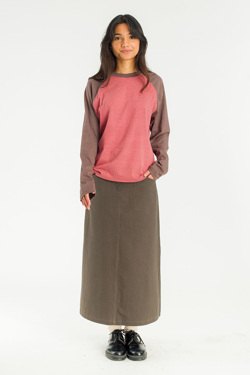 Combi Colour Raglan Tee, Brown