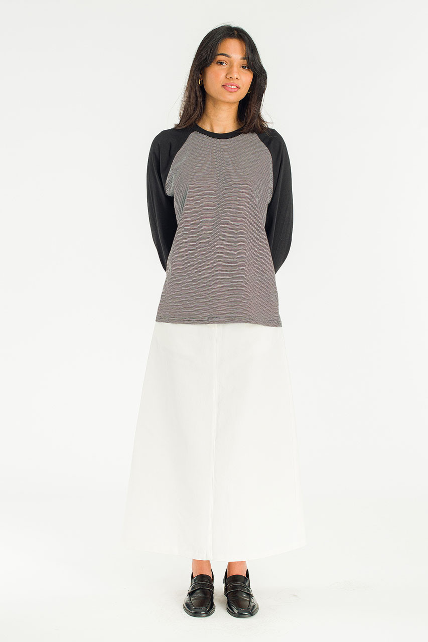 Combi Colour Raglan Tee, Black