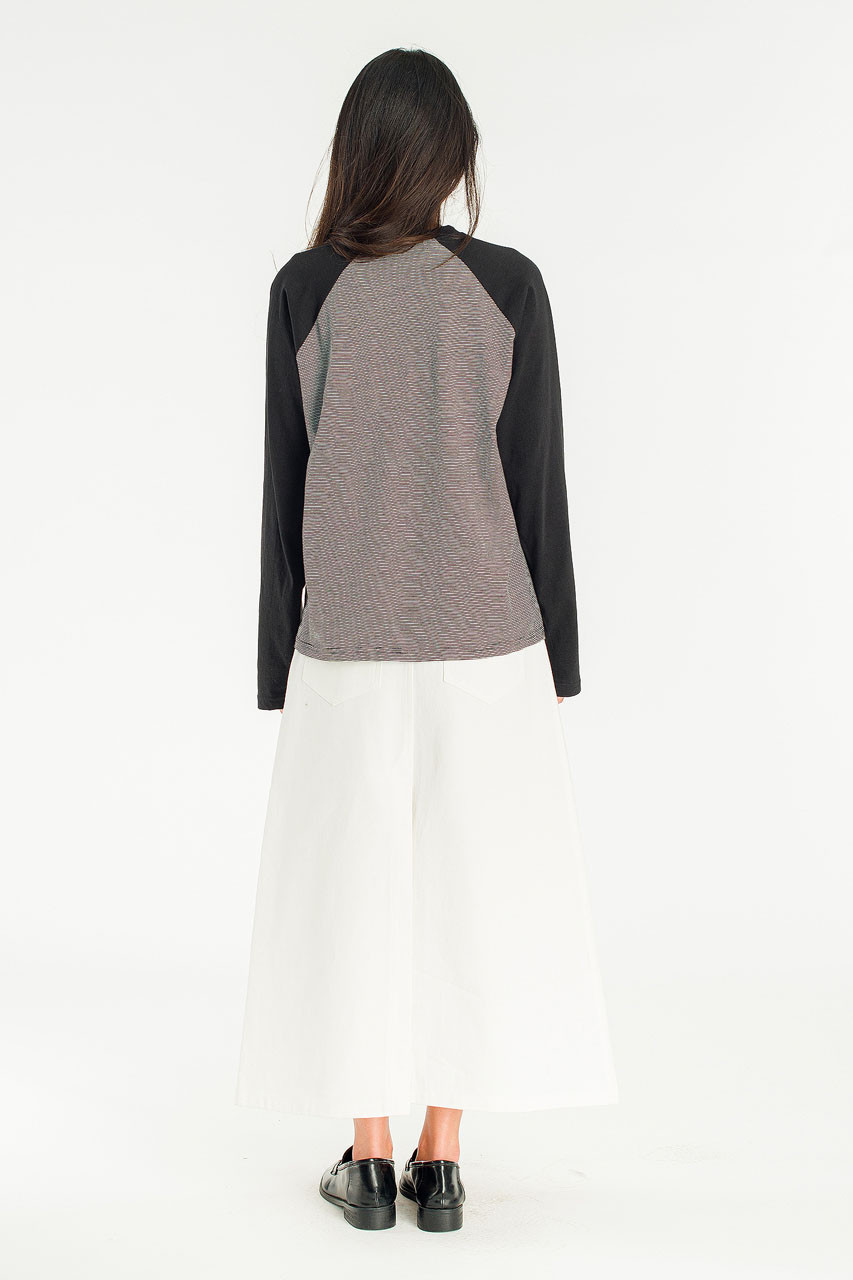 Combi Colour Raglan Tee, Black