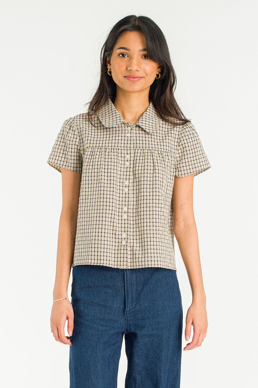 Loam Pop Blouse, Beige