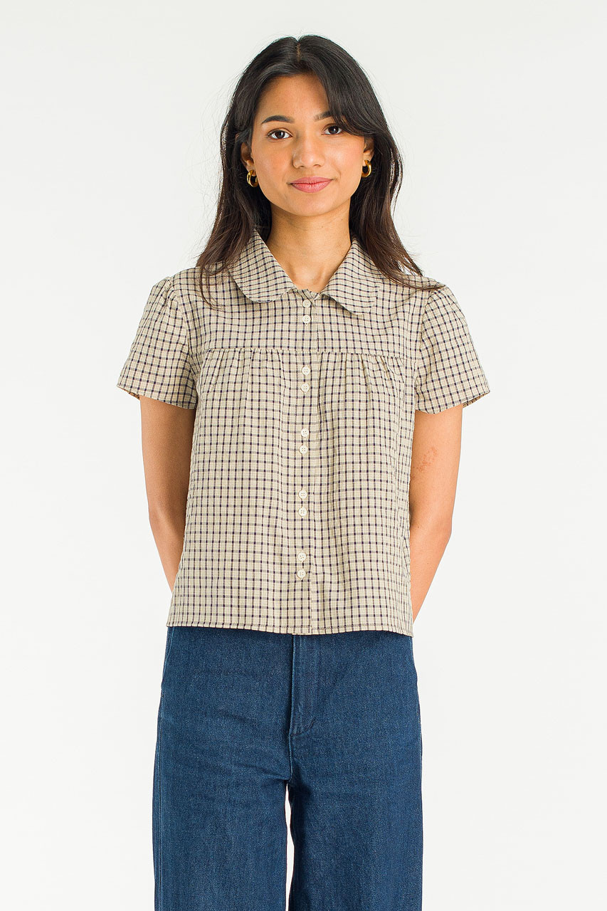 Loam Pop Blouse, Beige