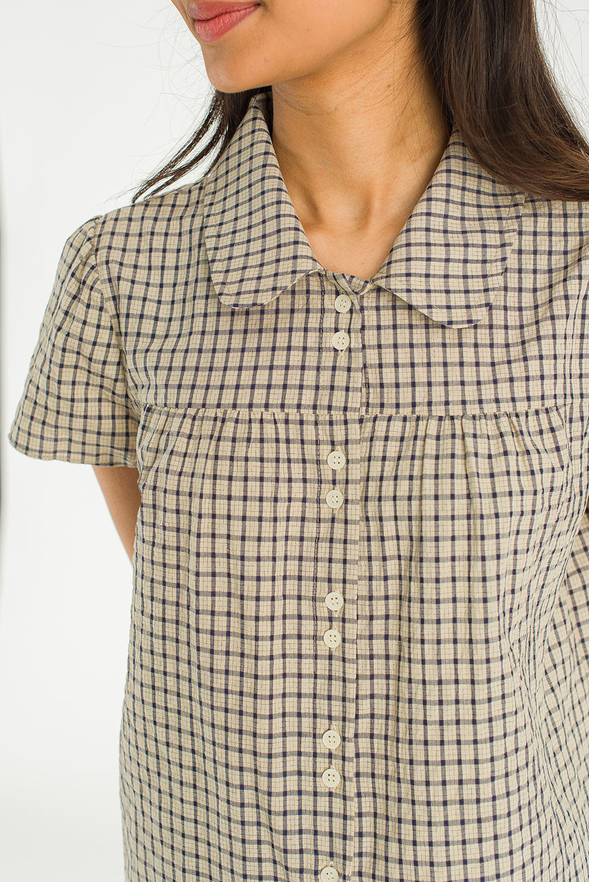 Loam Pop Blouse, Beige