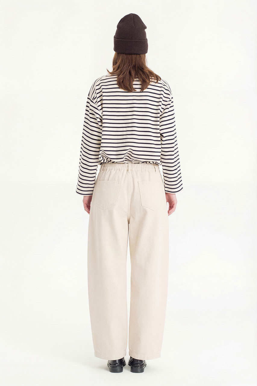 Tom Washed Cotton Pants, Cream