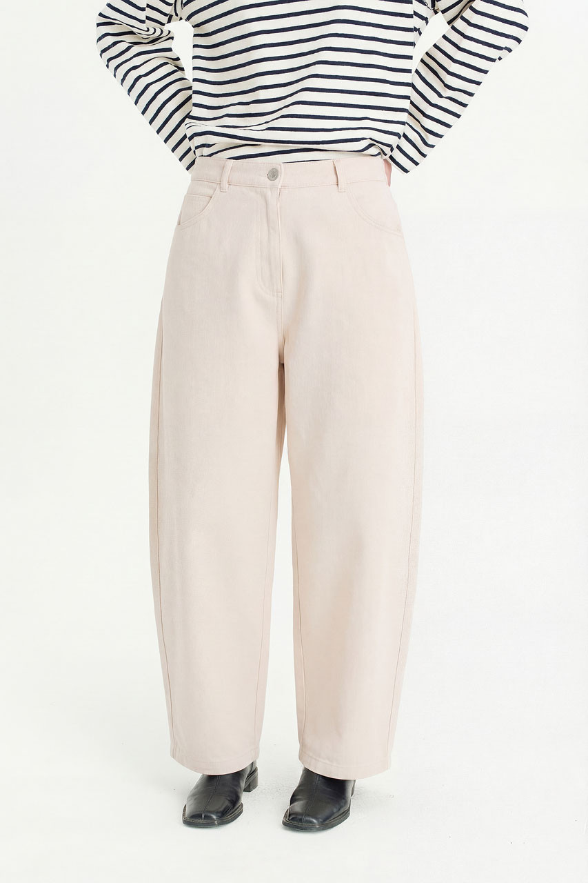 Tom Washed Cotton Pants, Cream