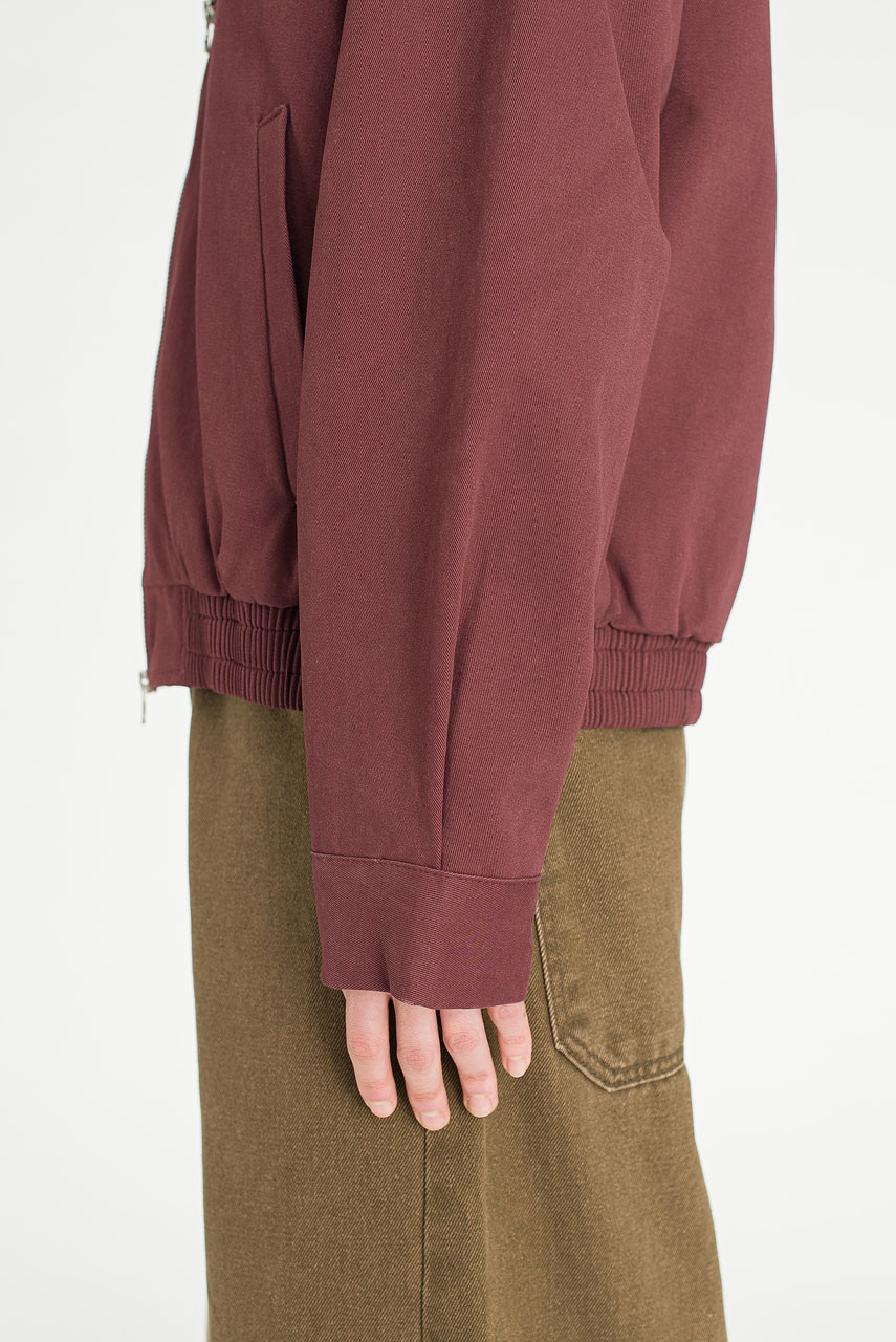 Menswear | Mini Bomber Jacket, Burgundy