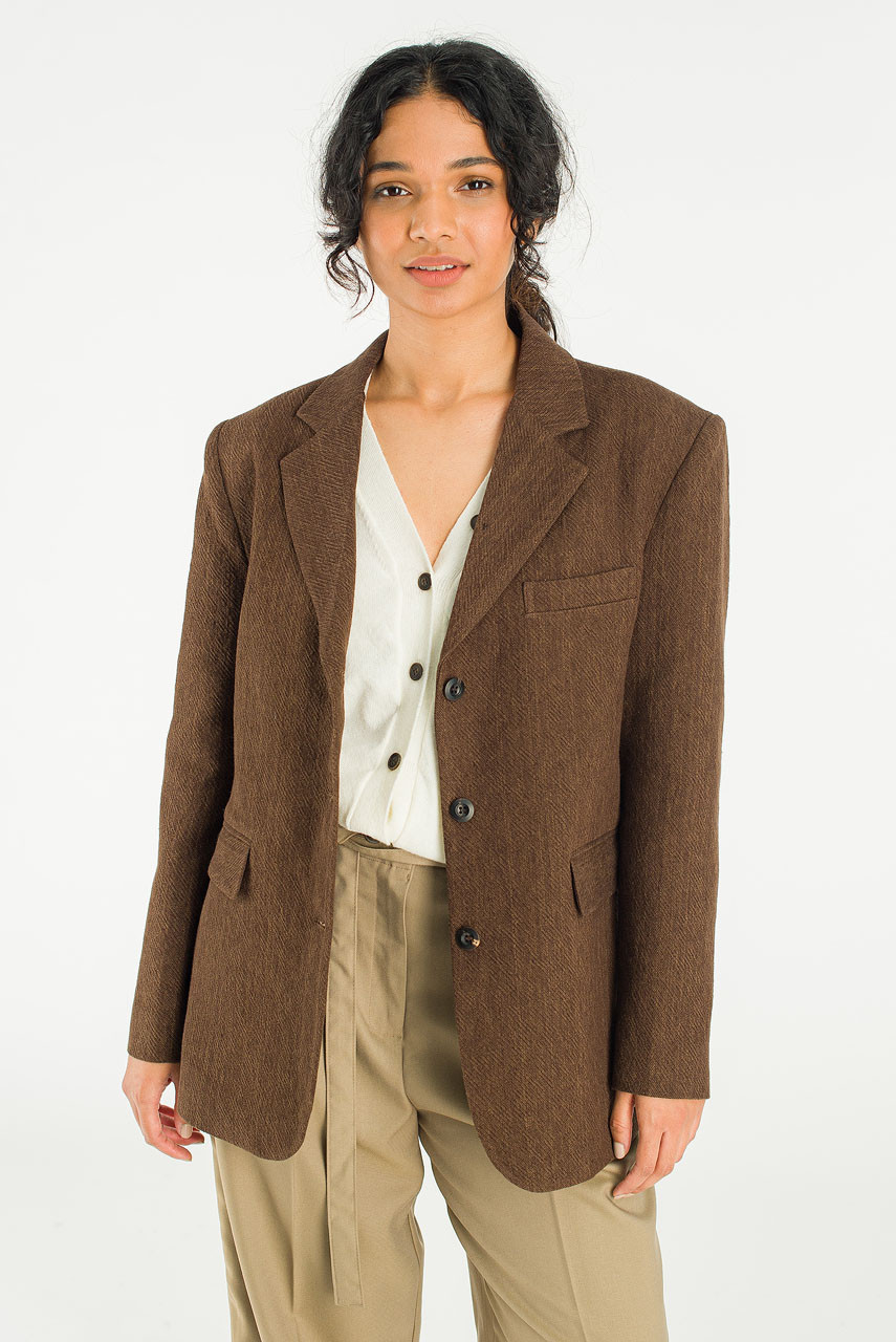 Salt Linen Jacket, Brown