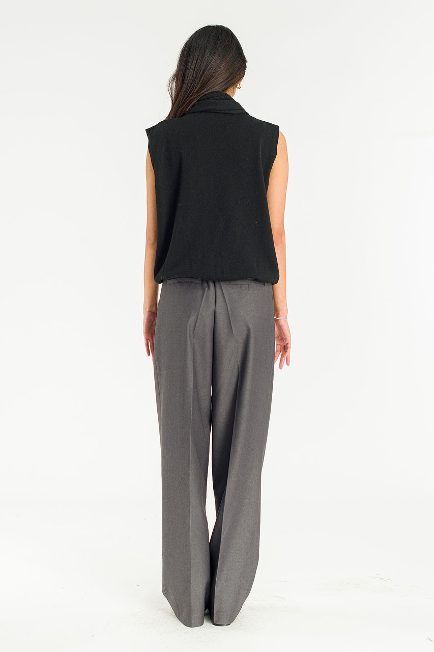 Shawl Set Vest, Black