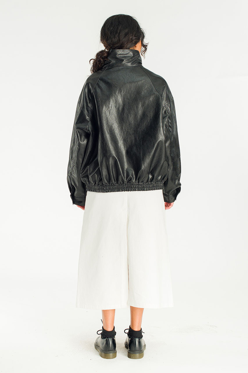 Eileen Faux Leather Jacket, Black