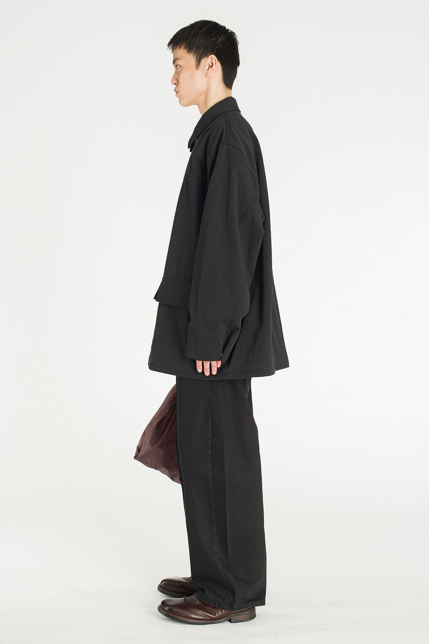 Menswear | Oversized Snap Jacket, Black