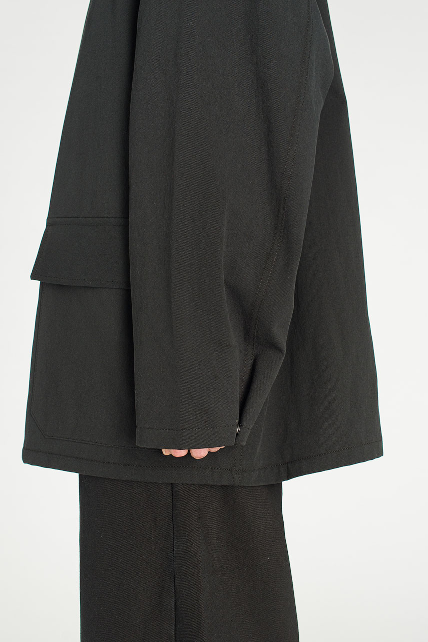 Menswear | Oversized Snap Jacket, Black