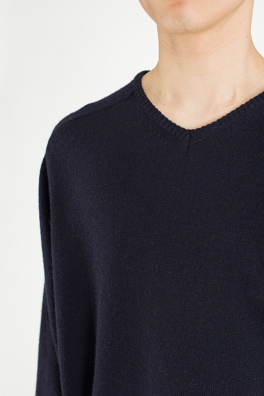 Menswear | Fine V Knit, Navy