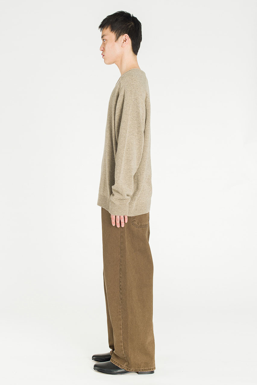 Menswear | Fine V Knit, Beige