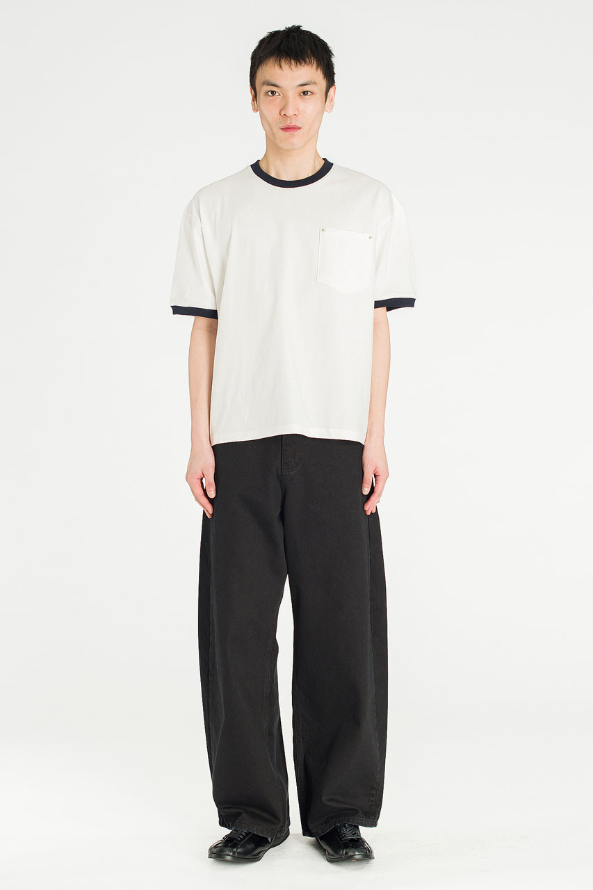 Menswear | Cropped Ringer Tee, Ivory
