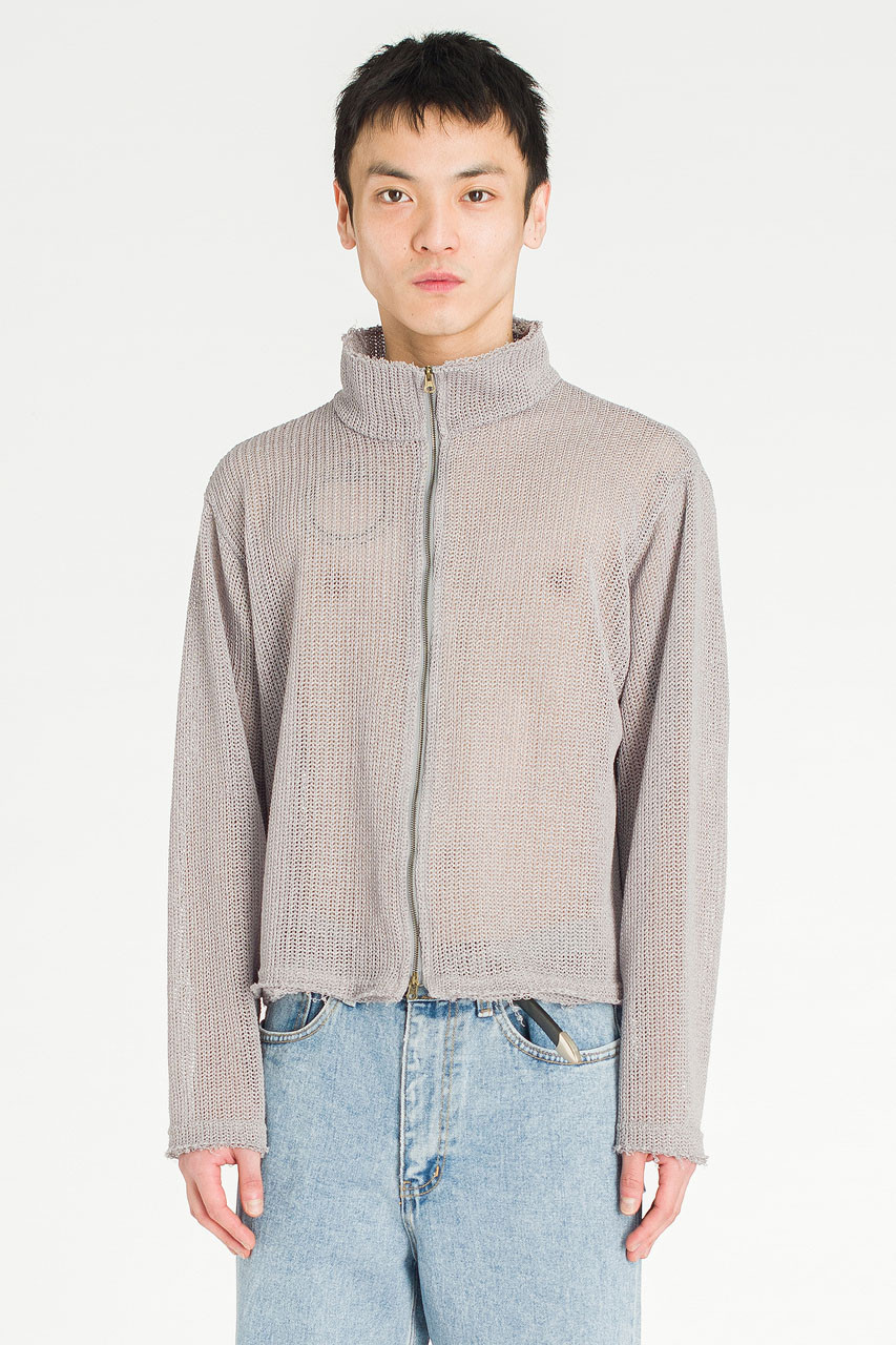 Menswear | Net Zip-Thru, Dark Grey