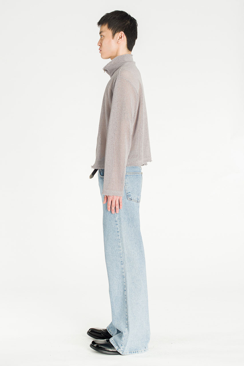 Menswear | Net Zip-Thru, Dark Grey