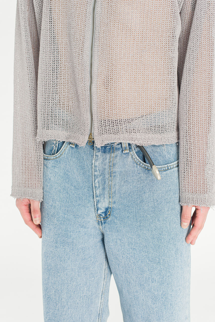 Menswear | Net Zip-Thru, Dark Grey