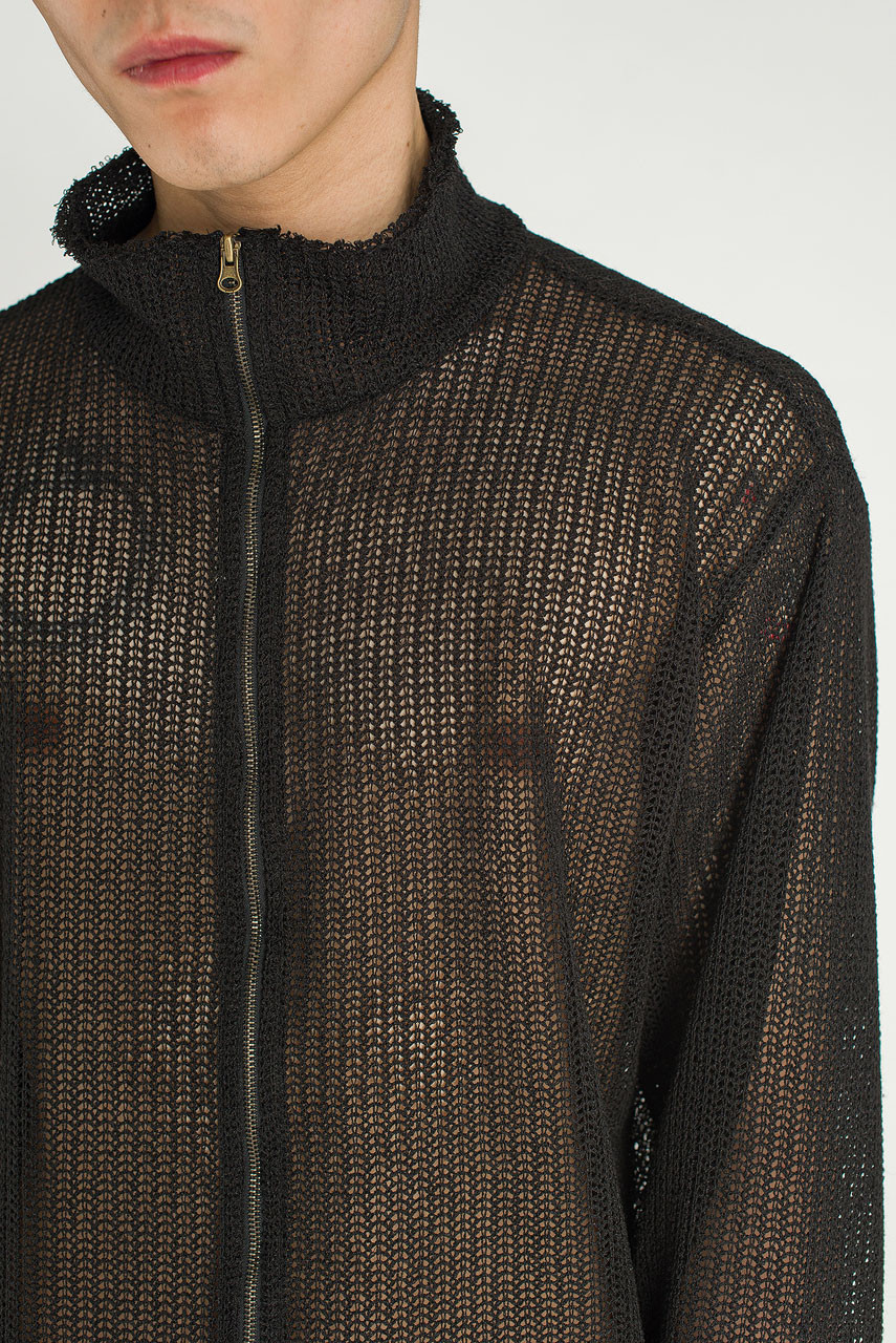 Menswear | Net Zip-Thru, Black
