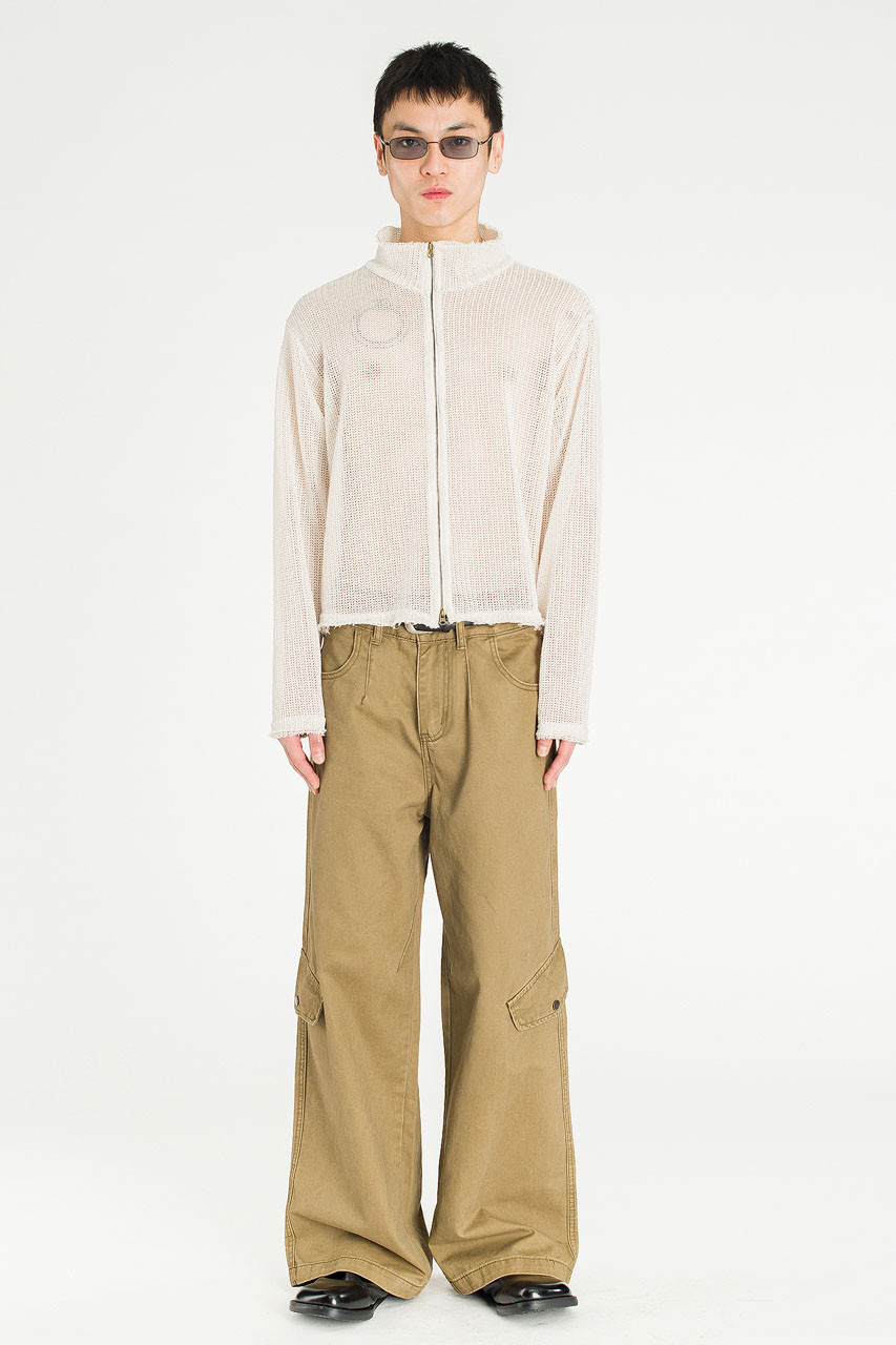 Menswear | Net Zip-Thru, Ivory