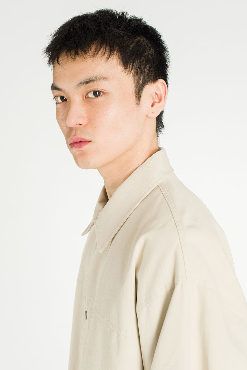 Menswear | Oversized Snap Jacket, Stone