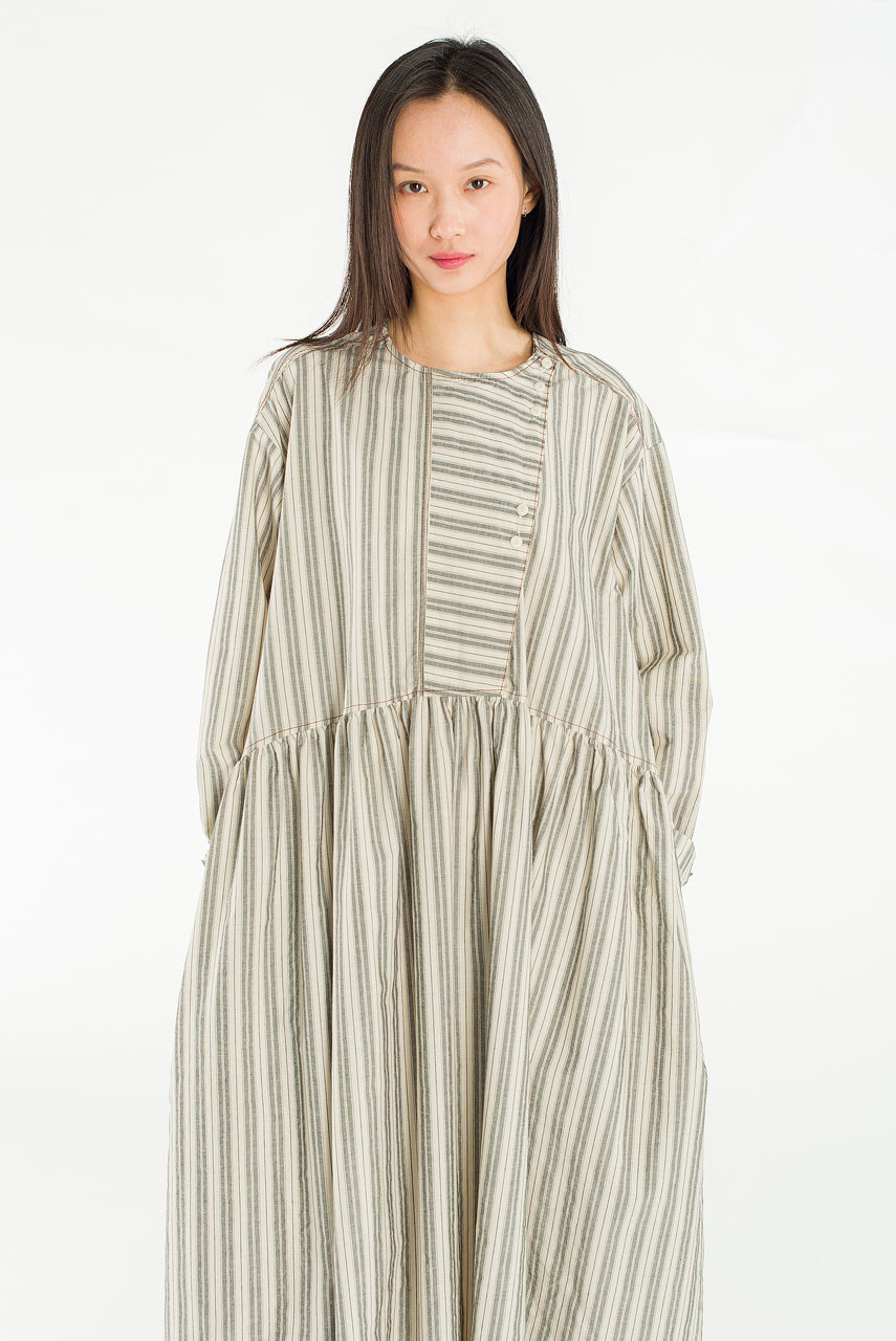 Lily Stripe Dress, Black