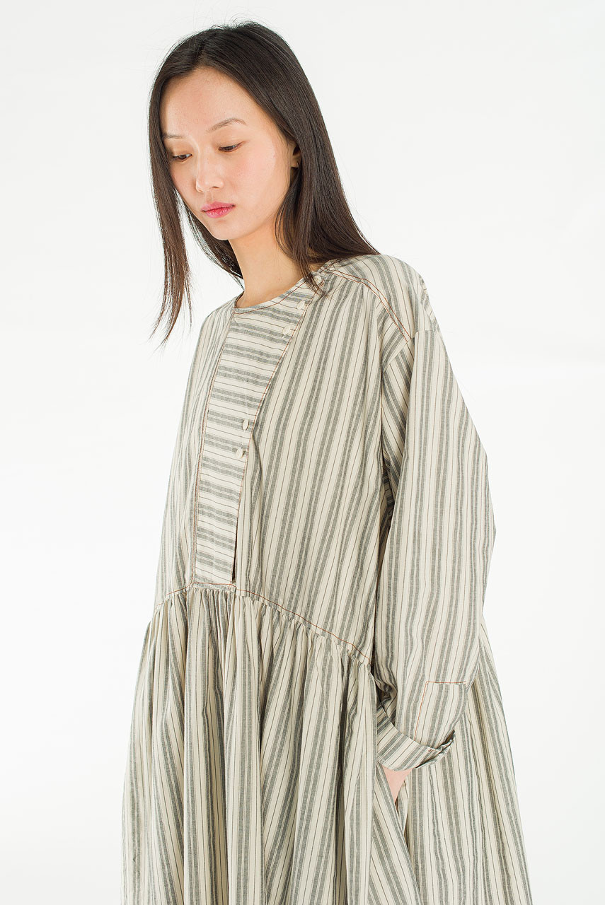 Lily Stripe Dress, Black
