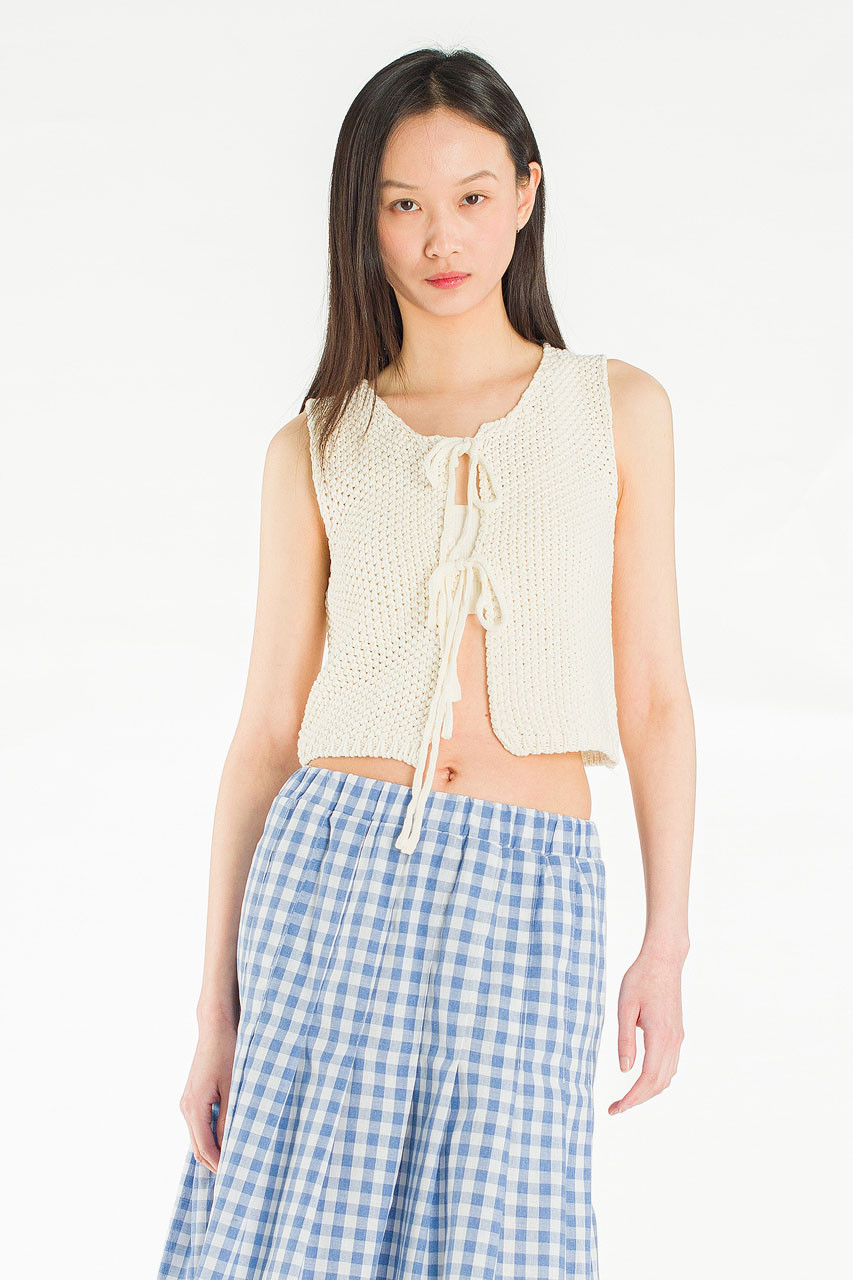May Knitted Vest, Ivory