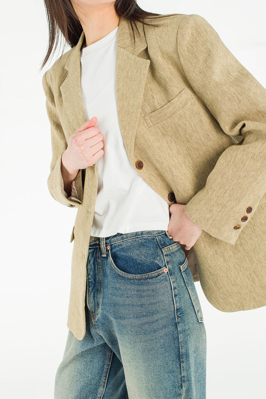 Salt Linen Jacket, Beige