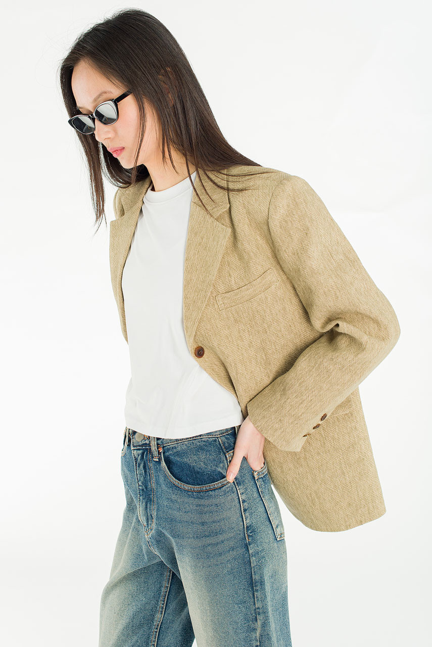 Salt Linen Jacket, Beige
