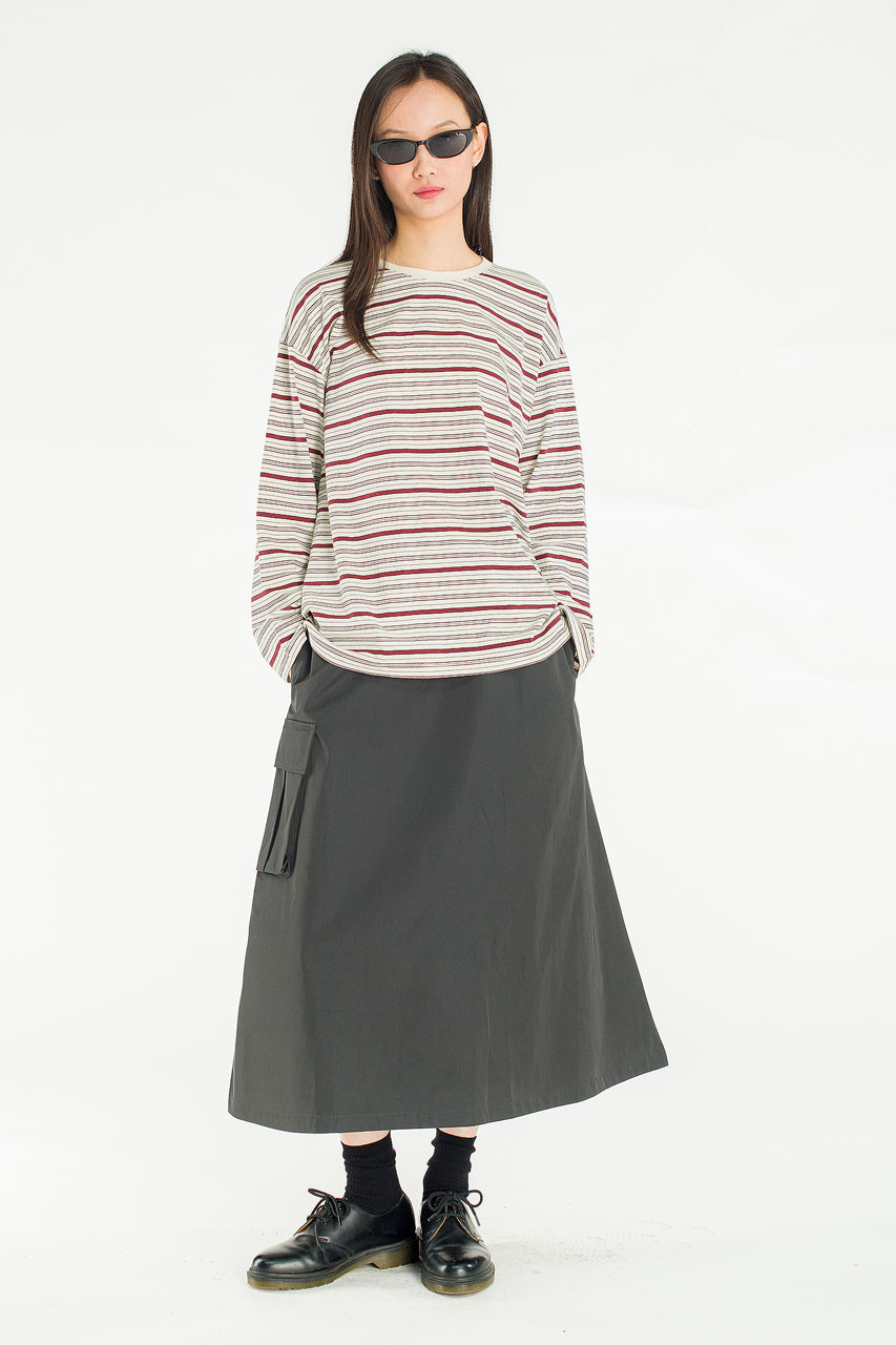 Blooming Double Stripe Tee, Ivory