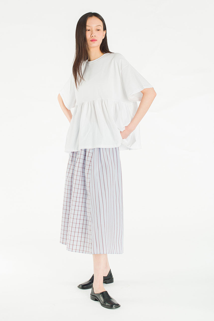 Frill Short Sleeve Tee, Ivory