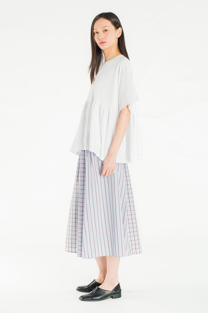 Frill Short Sleeve Tee, Ivory