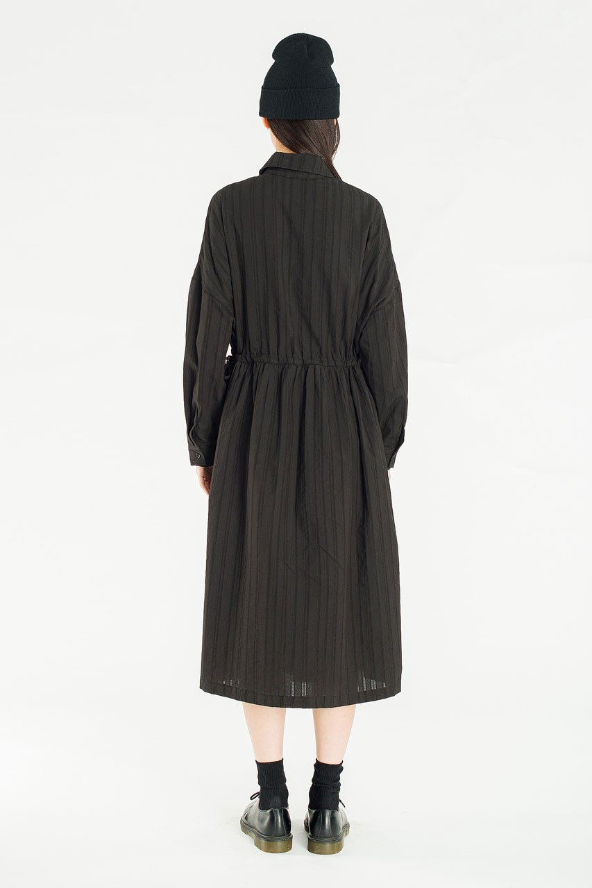 Bea Cotton Shirt Dress, Black