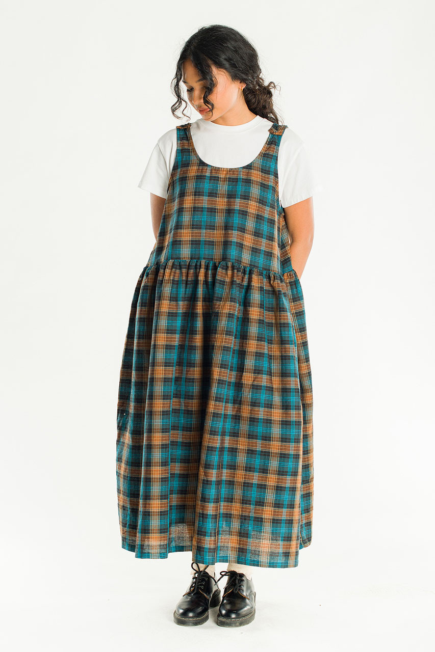 Monie Apron Dress, Green