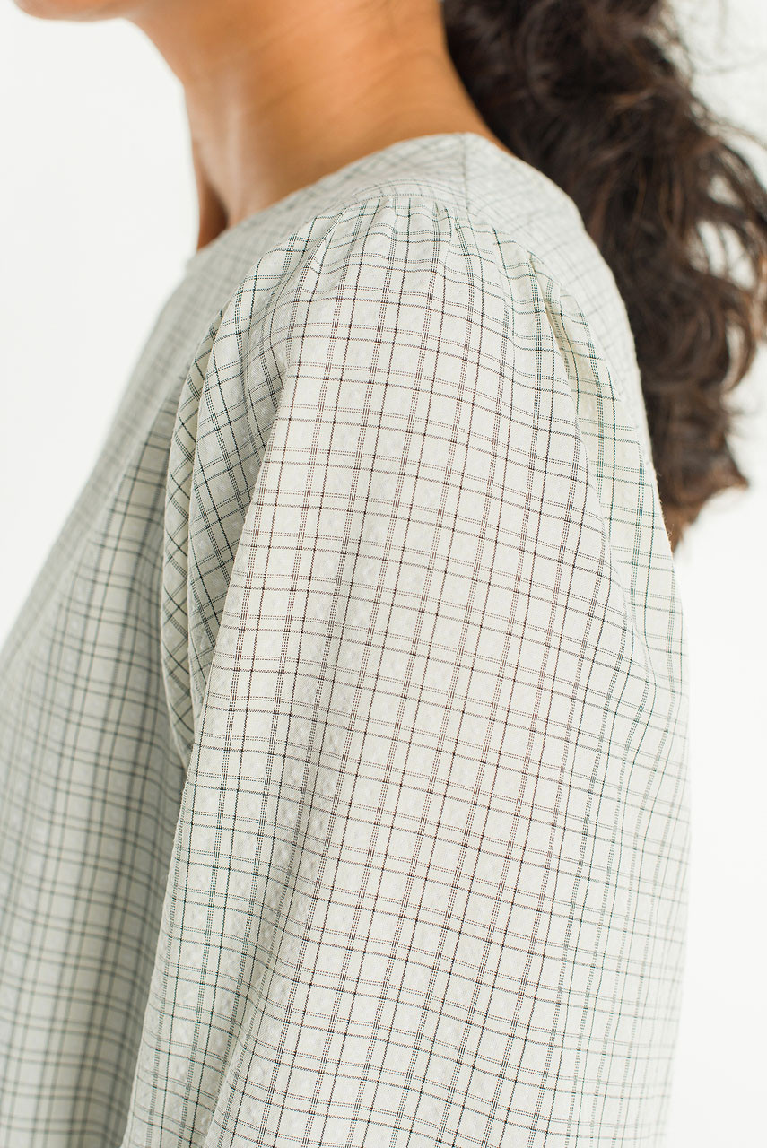Check Baby Doll Tunic, Ivory