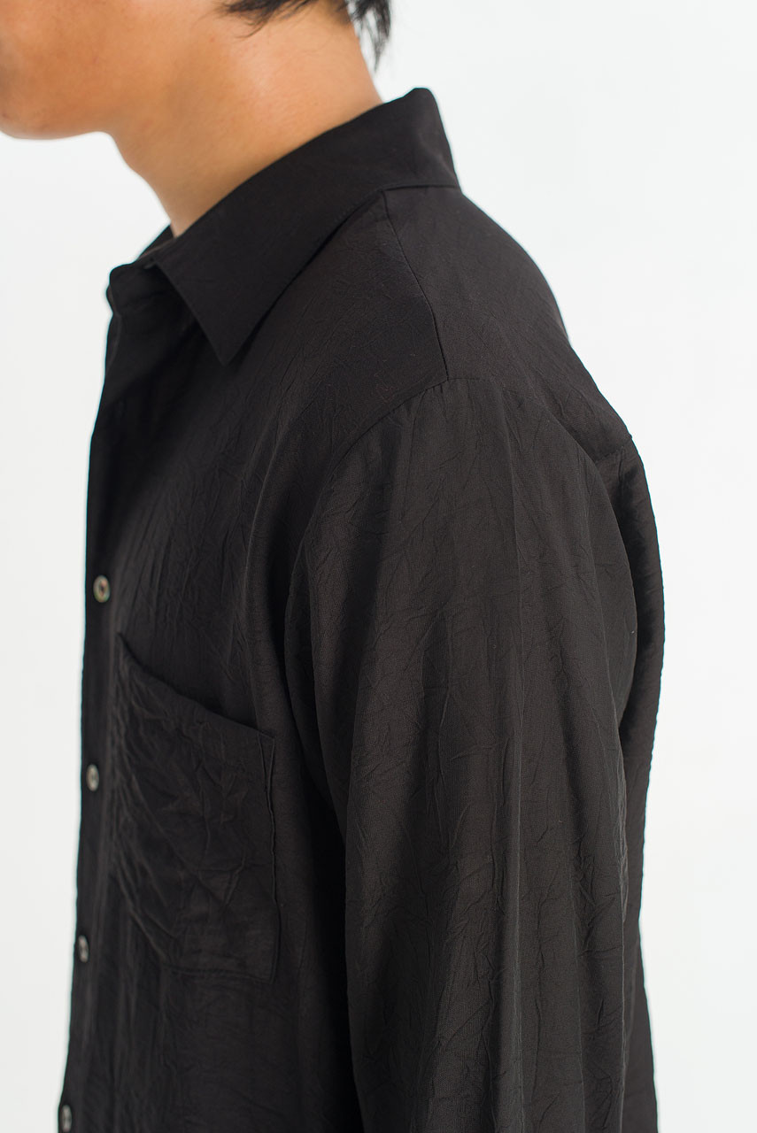 Menswear | Crinkle Shirt, Black